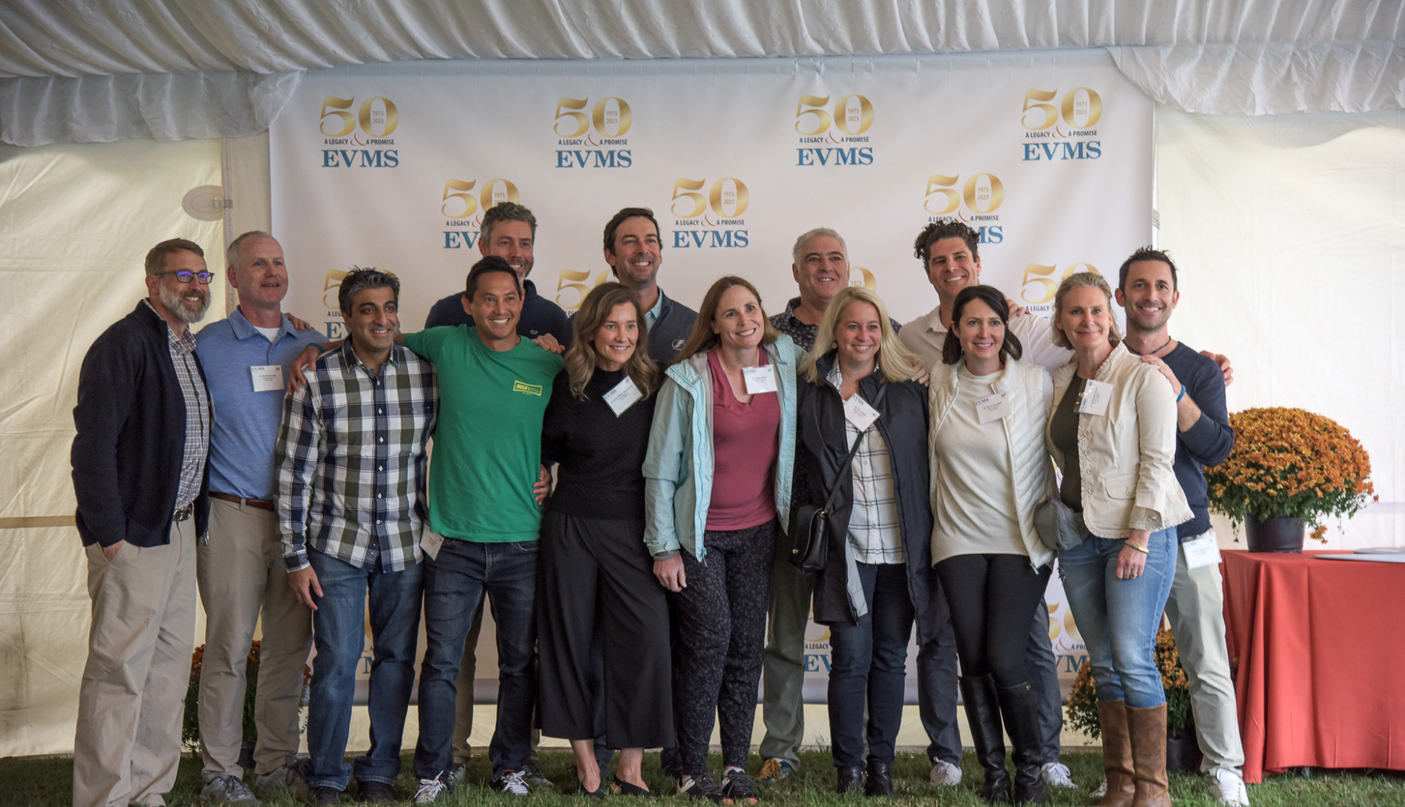 Group of EVMS Alumni posing for a photo